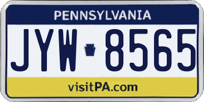 PA license plate JYW8565