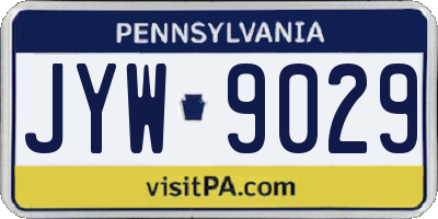 PA license plate JYW9029