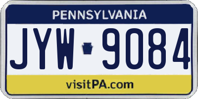 PA license plate JYW9084