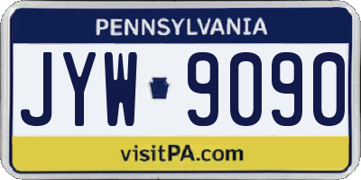 PA license plate JYW9090