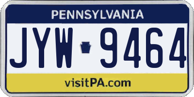 PA license plate JYW9464