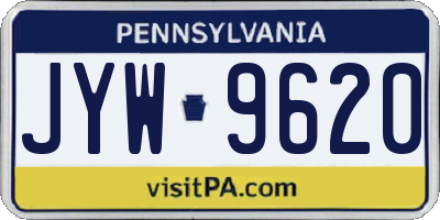 PA license plate JYW9620