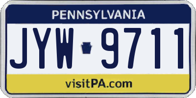 PA license plate JYW9711