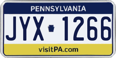 PA license plate JYX1266