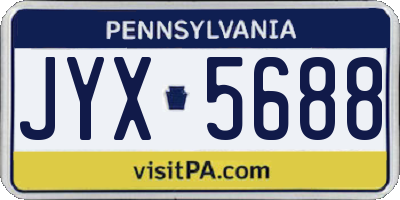 PA license plate JYX5688