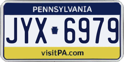 PA license plate JYX6979