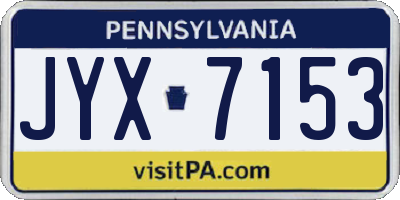 PA license plate JYX7153