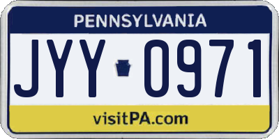 PA license plate JYY0971