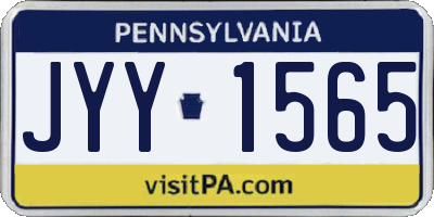 PA license plate JYY1565