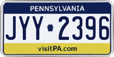 PA license plate JYY2396