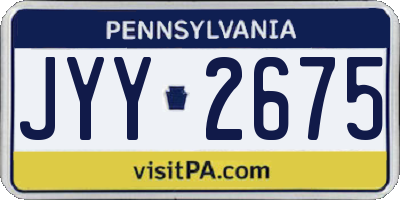 PA license plate JYY2675