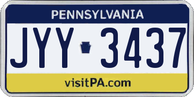 PA license plate JYY3437
