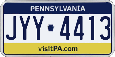 PA license plate JYY4413