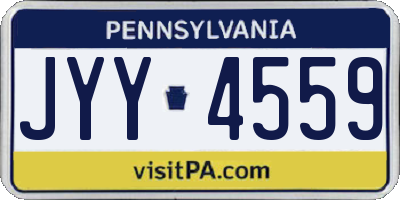 PA license plate JYY4559