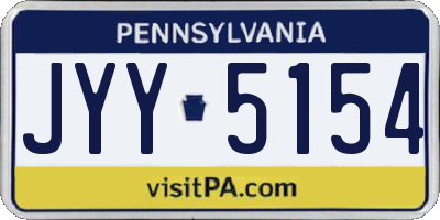 PA license plate JYY5154