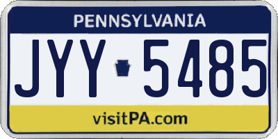 PA license plate JYY5485