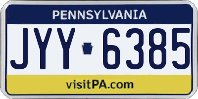PA license plate JYY6385