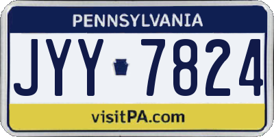 PA license plate JYY7824
