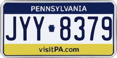 PA license plate JYY8379