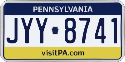 PA license plate JYY8741