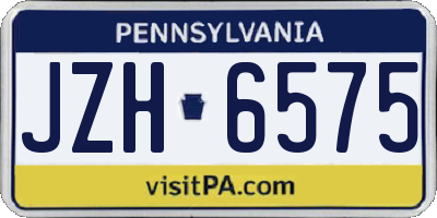 PA license plate JZH6575