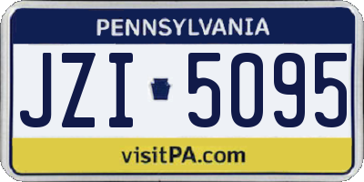 PA license plate JZI5095