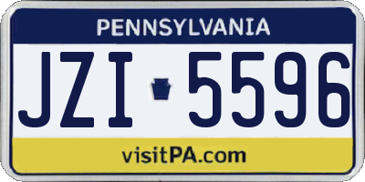 PA license plate JZI5596