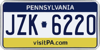 PA license plate JZK6220
