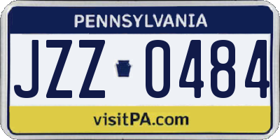 PA license plate JZZ0484