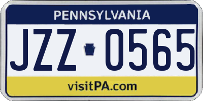 PA license plate JZZ0565