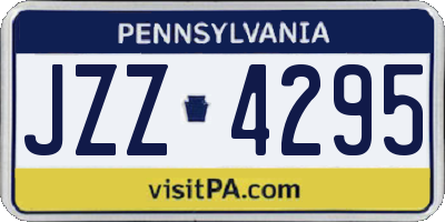 PA license plate JZZ4295