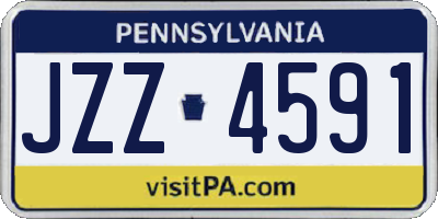 PA license plate JZZ4591