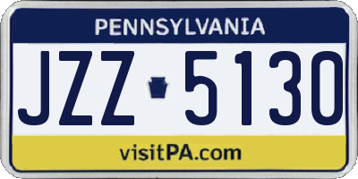 PA license plate JZZ5130