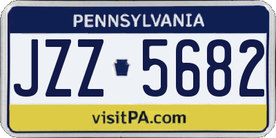 PA license plate JZZ5682