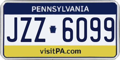 PA license plate JZZ6099