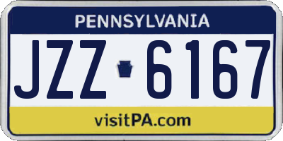 PA license plate JZZ6167