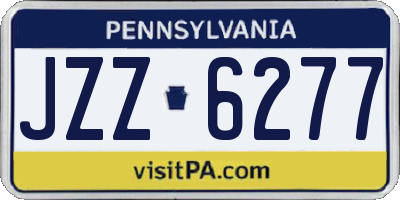 PA license plate JZZ6277