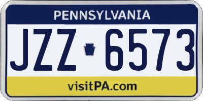 PA license plate JZZ6573