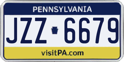 PA license plate JZZ6679