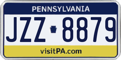 PA license plate JZZ8879