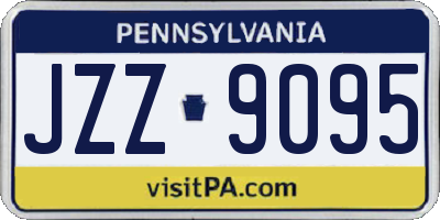 PA license plate JZZ9095