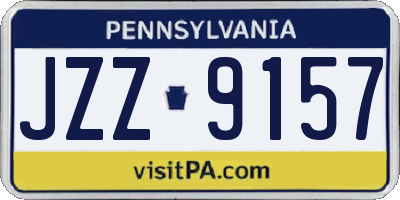 PA license plate JZZ9157