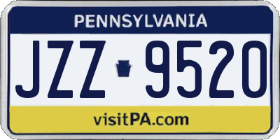 PA license plate JZZ9520