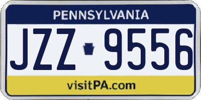 PA license plate JZZ9556
