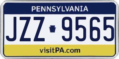 PA license plate JZZ9565