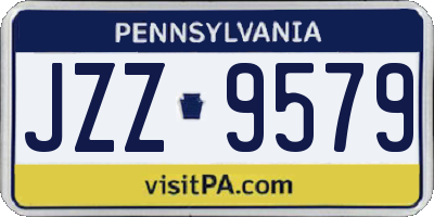 PA license plate JZZ9579