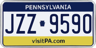 PA license plate JZZ9590
