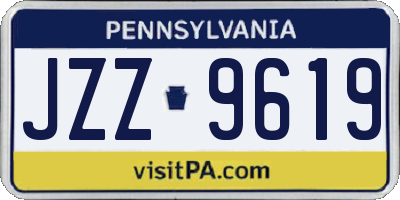 PA license plate JZZ9619