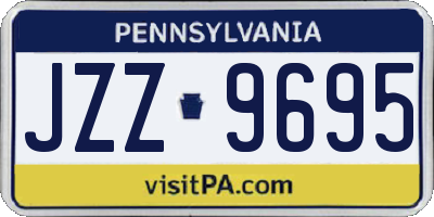PA license plate JZZ9695