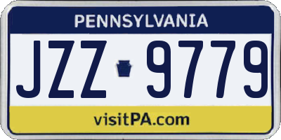 PA license plate JZZ9779